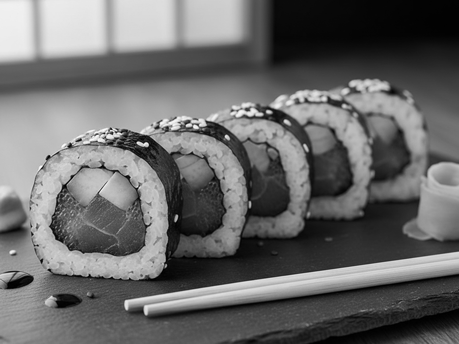 Japanese Steam Rolled Sweet Sushi